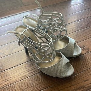 Caparros Glitter Rhinestone Heels